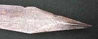 Original Pompeii 
                                                        Gladius detail showing blade tip from the Guttmann Pompeii